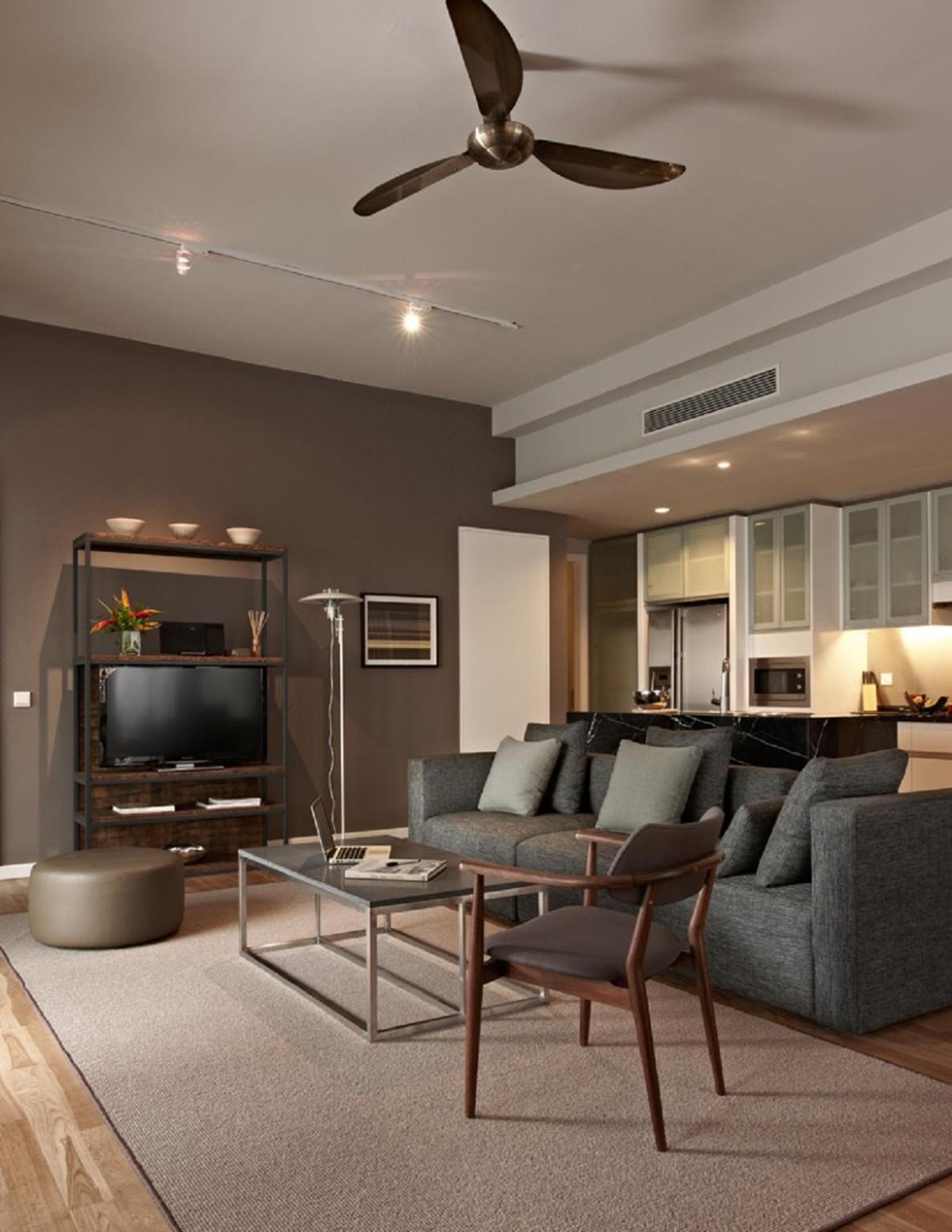 E&O Residences Kuala Lumpur Esterno foto A living room in a serviced apartment in Singapore